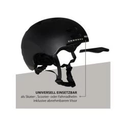 Billig ❤️ HUDORA Skaterhelm LED, Schwarz Größe M 👍 -Hudora Verkaufsladen unnamed file 1068