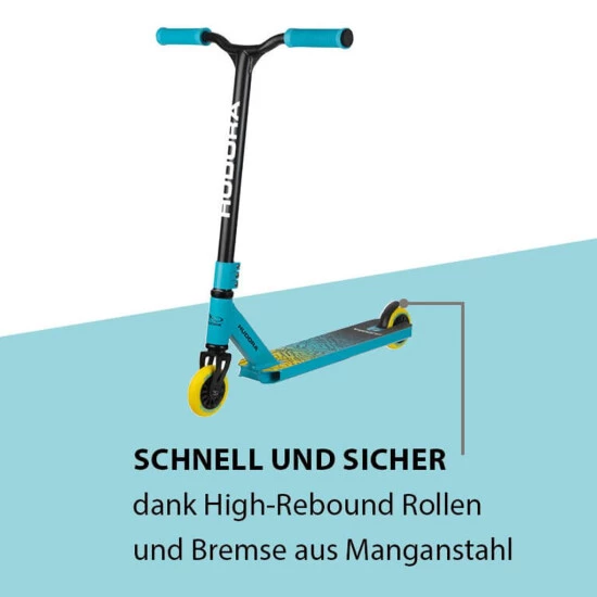 Top 10 ✨ HUDORA Stunt Scooter Kids, Hellblau Mit Skater Rampe (Bundle) ⭐ 7 Top 10 ✨ HUDORA Stunt Scooter Kids, Hellblau Mit Skater Rampe (Bundle) ⭐ – Bild 5