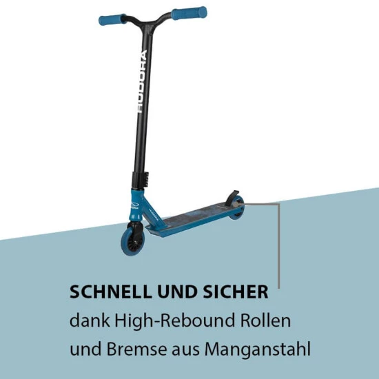 Billig 🔔 HUDORA Stunt Scooter XQ-12.1, Blau Mit Skater Rampe (Bundle) ⭐ 5 Billig 🔔 HUDORA Stunt Scooter XQ-12.1, Blau Mit Skater Rampe (Bundle) ⭐ – Bild 3