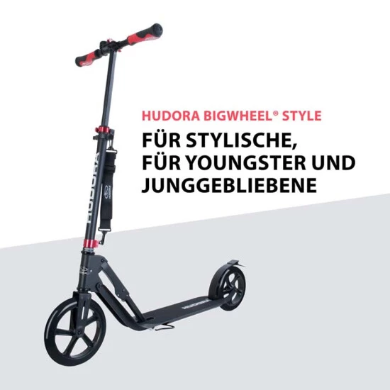 Brandneu 👍 HUDORA BigWheel® Style 230, Scooter Schwarz 🎁 4 Brandneu 👍 HUDORA BigWheel® Style 230, Scooter Schwarz 🎁 – Bild 2