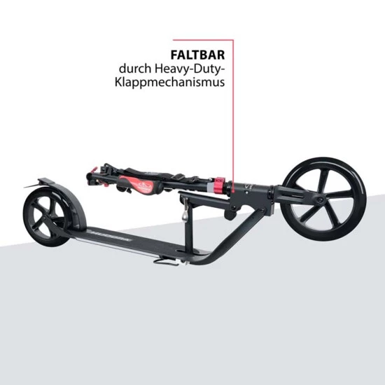 Brandneu 👍 HUDORA BigWheel® Style 230, Scooter Schwarz 🎁 6 Brandneu 👍 HUDORA BigWheel® Style 230, Scooter Schwarz 🎁 – Bild 4