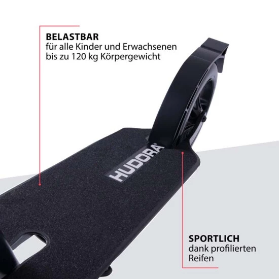 Brandneu 👍 HUDORA BigWheel® Style 230, Scooter Schwarz 🎁 7 Brandneu 👍 HUDORA BigWheel® Style 230, Scooter Schwarz 🎁 – Bild 5