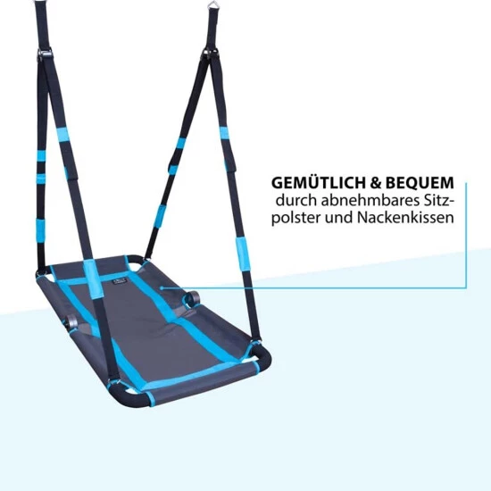 Bestes Angebot 🎁 Hudora Nestschaukel Hollywood 120x60 Cm, Schwarz/petrol ❤️ 13 Bestes Angebot 🎁 Hudora Nestschaukel Hollywood 120x60 Cm, Schwarz/petrol ❤️ – Bild 11