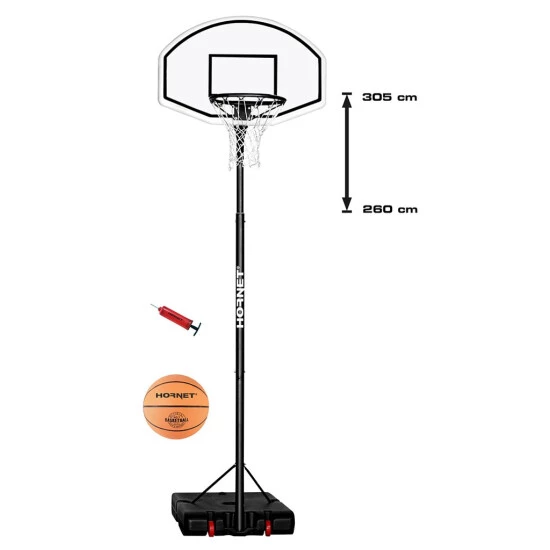 Auslauf 🛒 Hudora 71627 🏀 Basketballständer Hornet 305 Mit Ball Und Pumpe ⭐ 3 Auslauf 🛒 Hudora 71627 🏀 Basketballständer Hornet 305 Mit Ball Und Pumpe ⭐