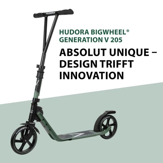 Bester Verkauf ⭐ HUDORA BigWheel® Generation V 205, Scooter Schwarz "Exklusiv Edition" ✨ 4 Bester Verkauf ⭐ HUDORA BigWheel® Generation V 205, Scooter Schwarz "Exklusiv Edition" ✨ – Bild 2
