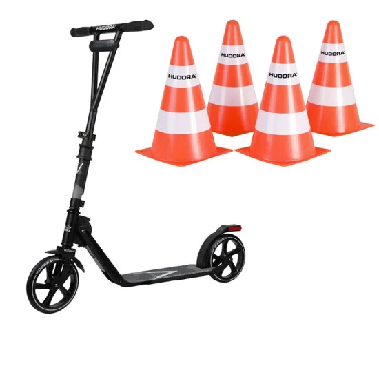 Budget ⌛ HUDORA BigWheel® Generation V 205, Scooter Schwarz "Exklusiv Edition" Mit Pylone Set (Bundle) ⌛ 4 Budget ⌛ HUDORA BigWheel® Generation V 205, Scooter Schwarz "Exklusiv Edition" Mit Pylone Set (Bundle) ⌛ – Bild 2