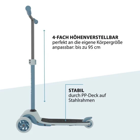 Rabatt ⌛ HUDORA Tri-Scooter, Blue Cityroller Roller Tretroller Kinderroller Stuntroller Stuntscooter Kickboard Kinderscooter Whee 🎉 5 Rabatt ⌛ HUDORA Tri-Scooter, Blue Cityroller Roller Tretroller Kinderroller Stuntroller Stuntscooter Kickboard Kinderscooter Whee 🎉 – Bild 3