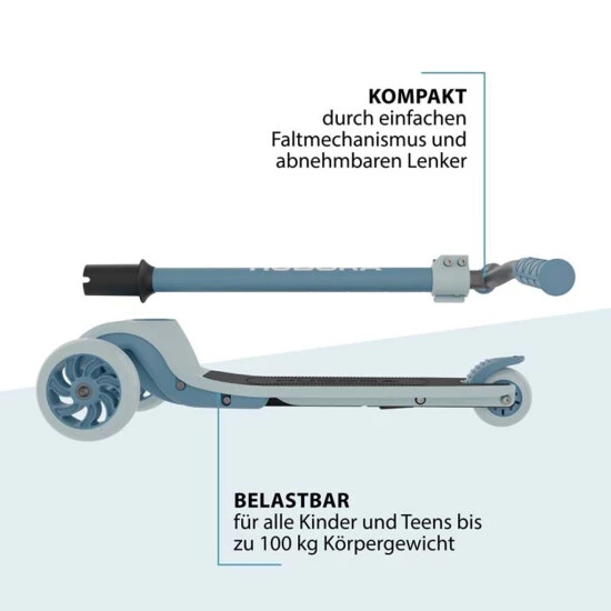 Rabatt ⌛ HUDORA Tri-Scooter, Blue Cityroller Roller Tretroller Kinderroller Stuntroller Stuntscooter Kickboard Kinderscooter Whee 🎉 7 Rabatt ⌛ HUDORA Tri-Scooter, Blue Cityroller Roller Tretroller Kinderroller Stuntroller Stuntscooter Kickboard Kinderscooter Whee 🎉 – Bild 5