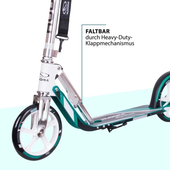 Brandneu 🎁 HUDORA BigWheel® 205, Scooter Inkl. 4 Pylone, Scooter Roller, Weiß/Türkis Warnkegel 😍 5 Brandneu 🎁 HUDORA BigWheel® 205, Scooter Inkl. 4 Pylone, Scooter Roller, Weiß/Türkis Warnkegel 😍 – Bild 3