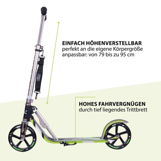 Großhandel 🔥 HUDORA BigWheel® 205, Scooter Grau/grün 😀 7 Großhandel 🔥 HUDORA BigWheel® 205, Scooter Grau/grün 😀 – Bild 5